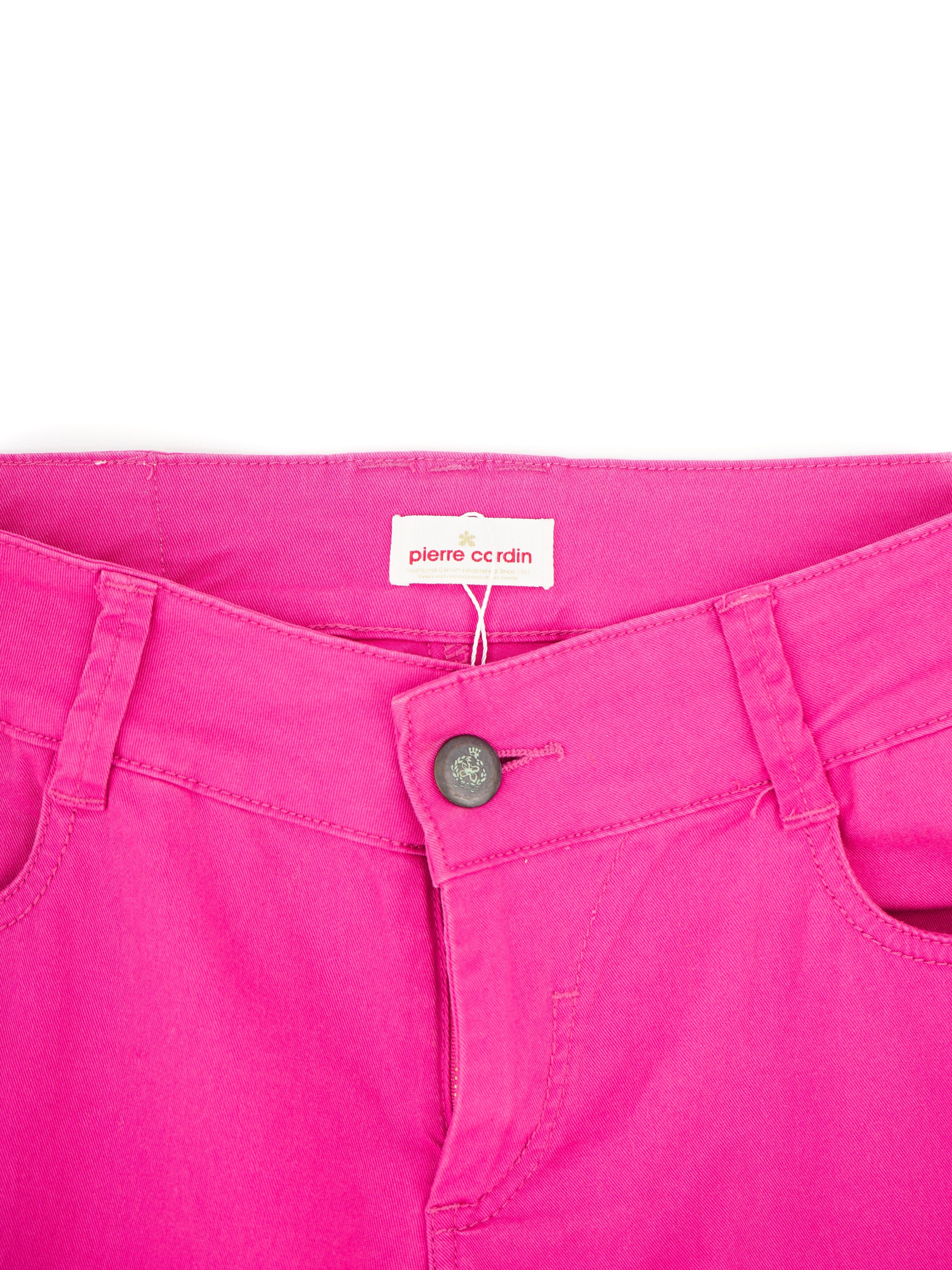 Excellent Pierre Cardin Pink Elastane Pants Size L for Women