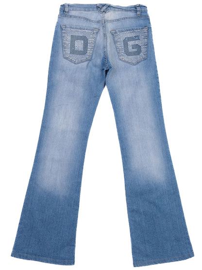 Excellent Dolce Gabbana Blue Denim Flare Jeans Size M