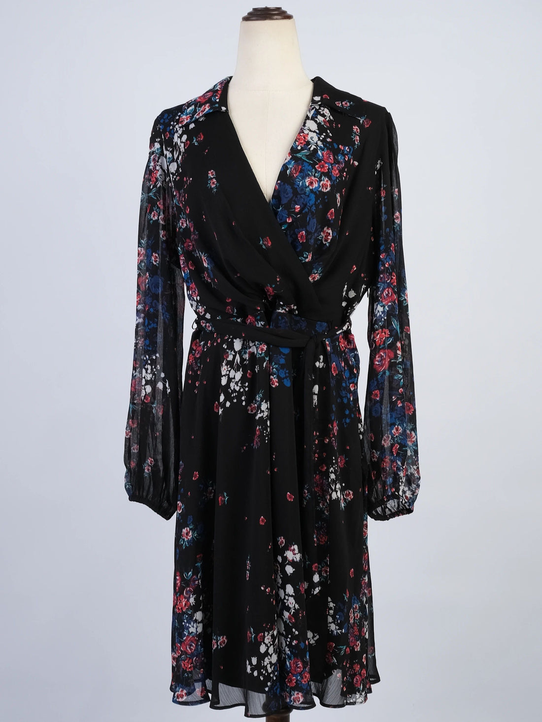 NEW DKNY Black Floral Print Dress Size N/A