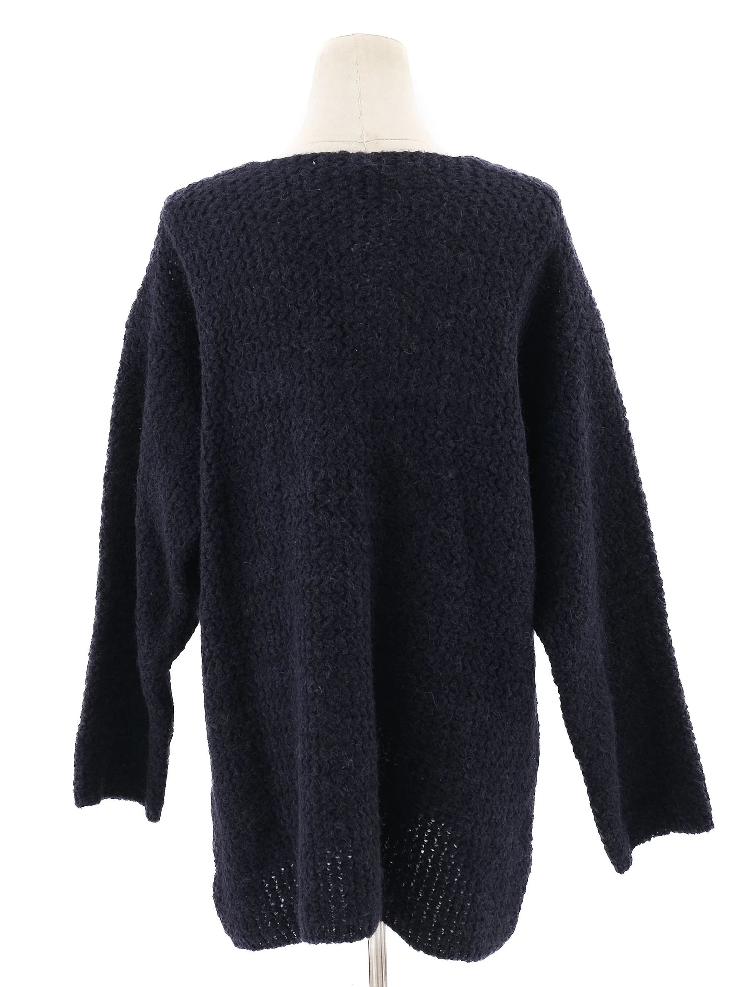 NEW SeeByChloe Blue Nylon Long Sleeve Sweater Size M