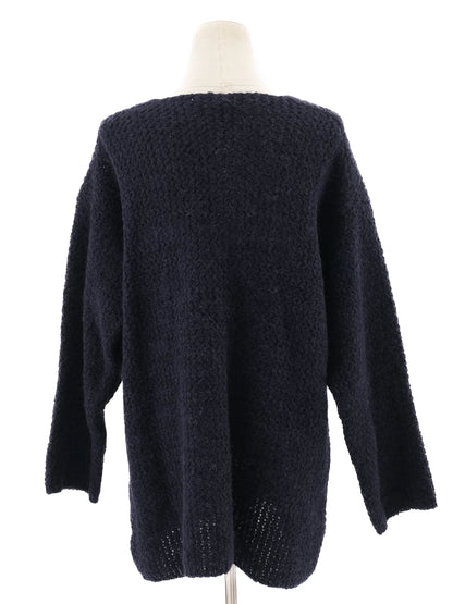 NEW SeeByChloe Blue Nylon Long Sleeve Sweater Size M