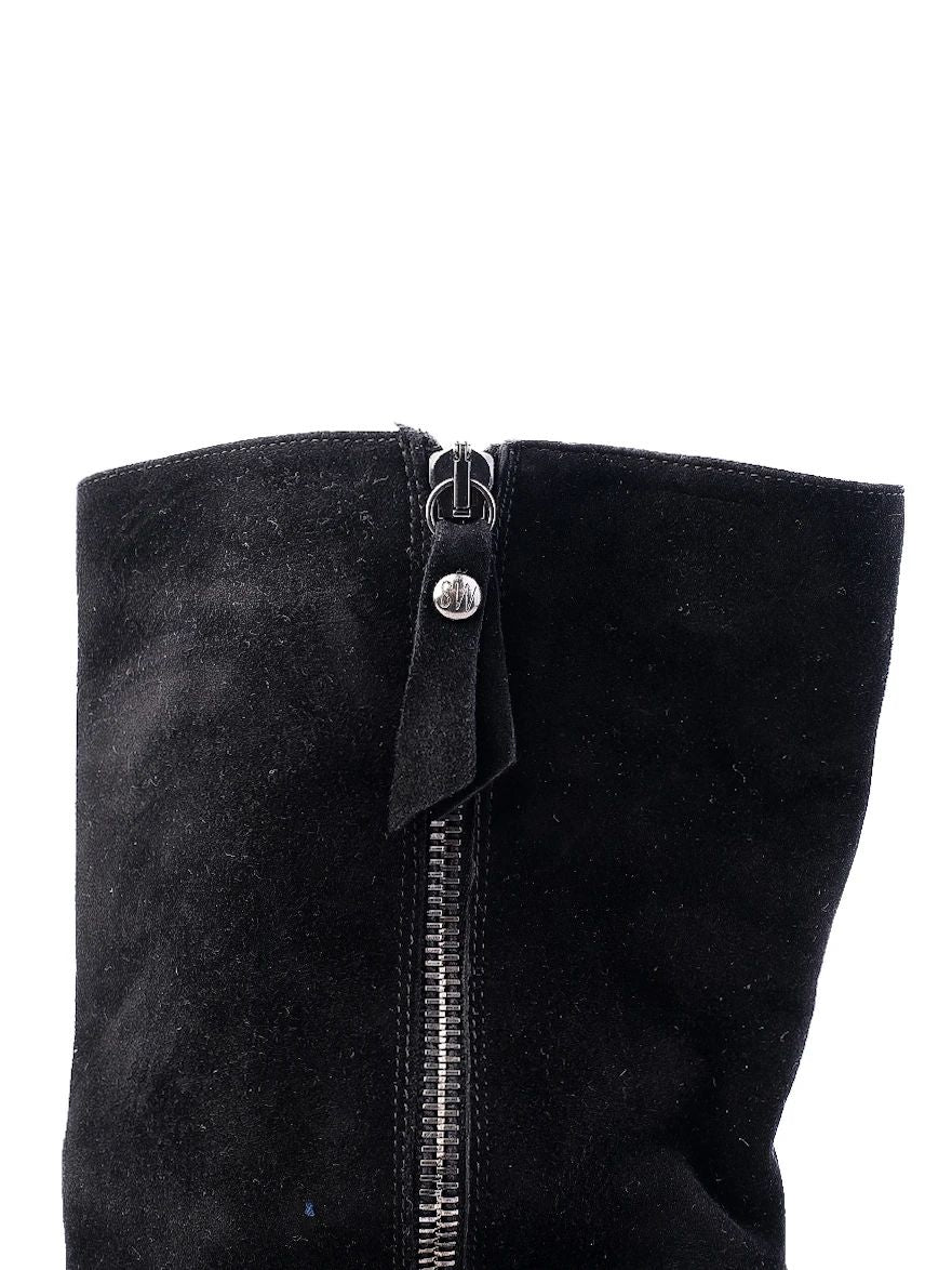 Excellent Stuart Weitzman Black Leather High-Heeled Boots Size 40