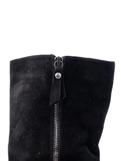 Excellent Stuart Weitzman Black Leather High-Heeled Boots Size 40