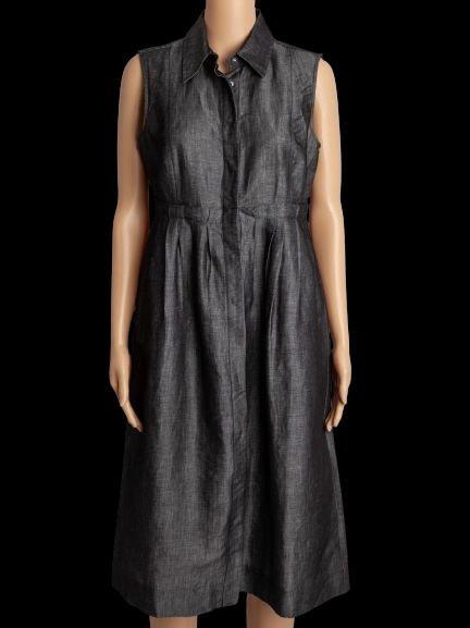 Max Mara Gray Sleeveless Dress Size M in Good Condition