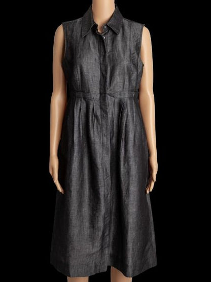 Max Mara Gray Sleeveless Dress Size M in Good Condition