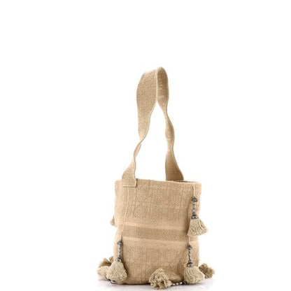 Dior D-Bubble Bucket Bag, Embroidered Canvas