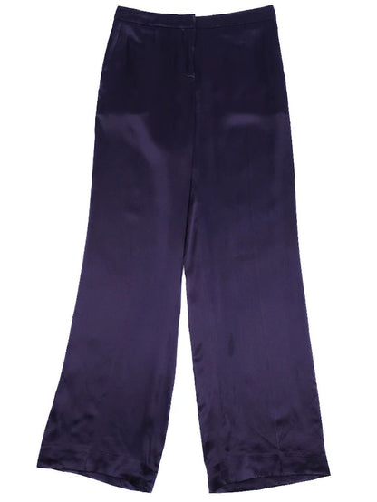 Excellent Alberta Ferretti Purple Silk Pants Size S