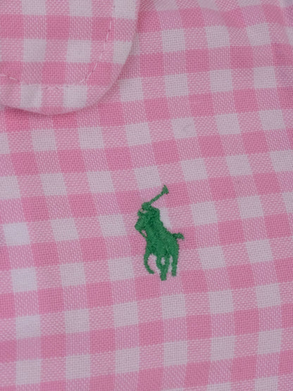 Excellent Ralph Lauren Pink Cotton Checkered Dress for Kids Size 6