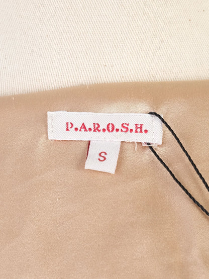 P.A.R.O.S.H. Excellent Condition Silk Textured Coat Size S White