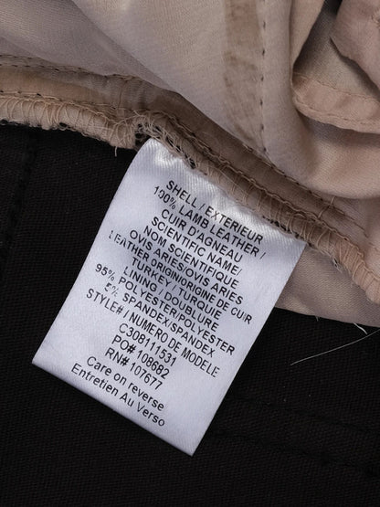 NEW Alice+Olivia Black Leather Pants with Beadwork Size M