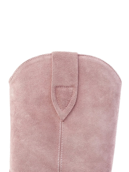 EXCELLENT Isabel Marant Pink Leather Cowboy Boots Size 38