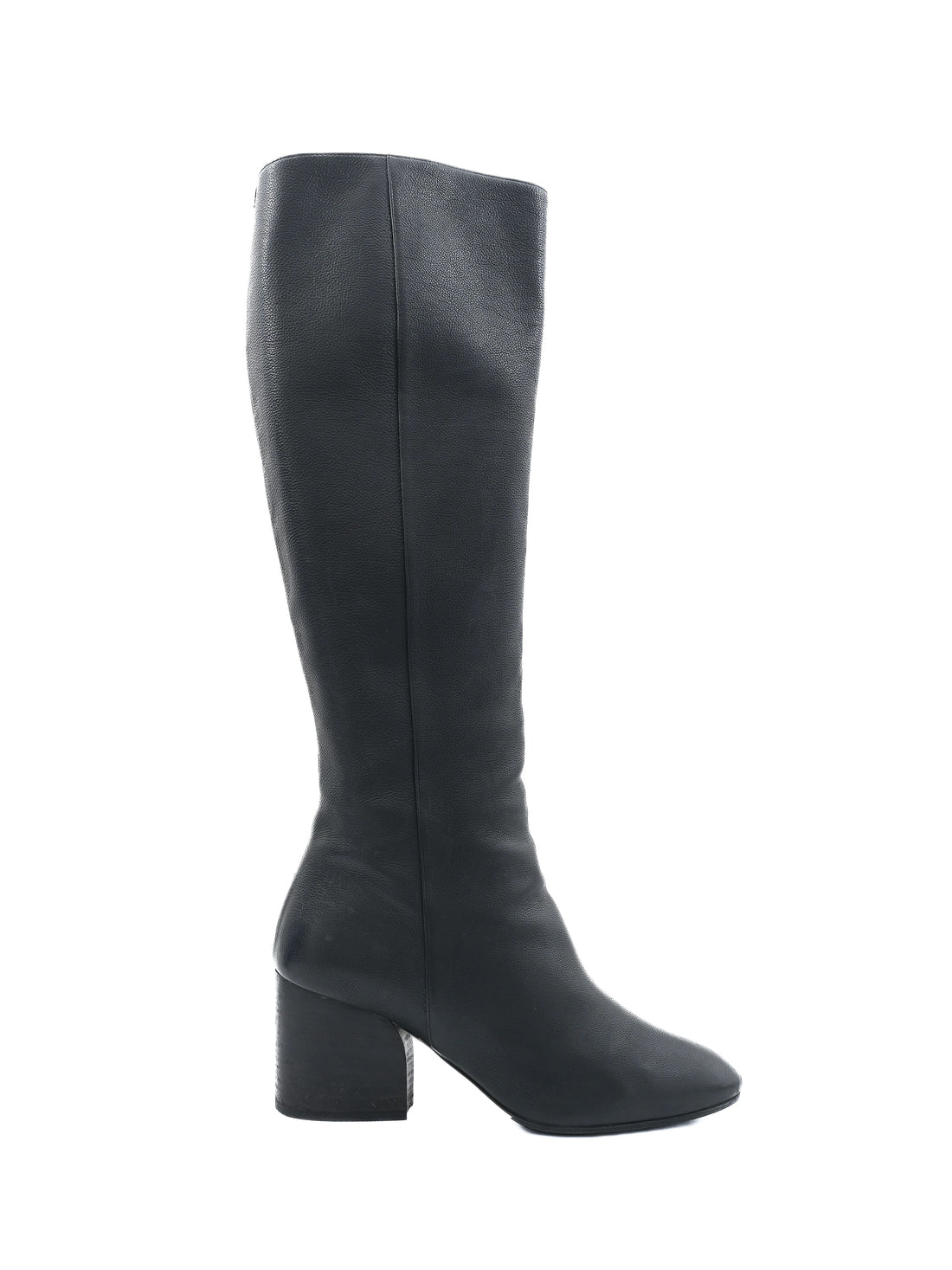 Excellent Salvatore Ferragamo Black Leather Knee-High Boots Size 39.5
