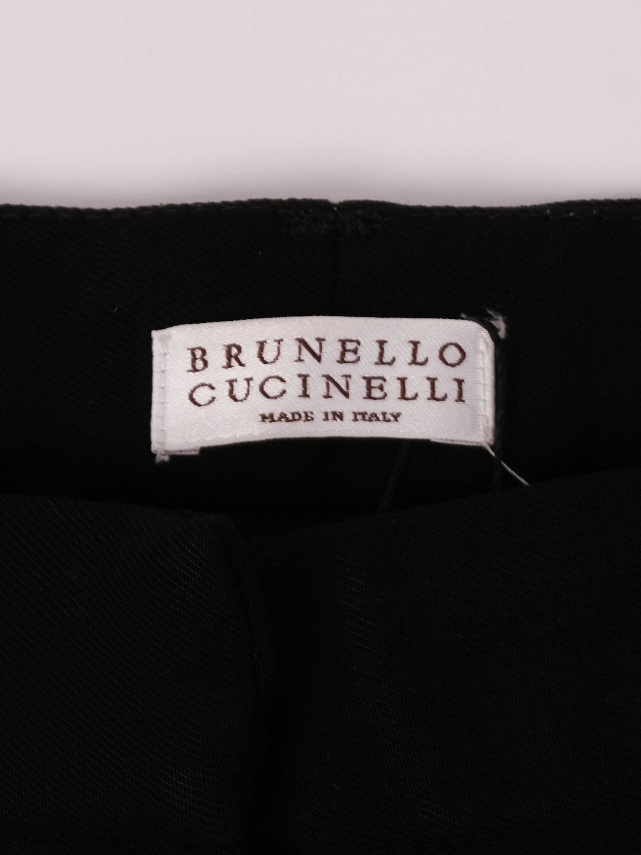 Excellent Brunello Cucinelli Black Wool Pants Size M