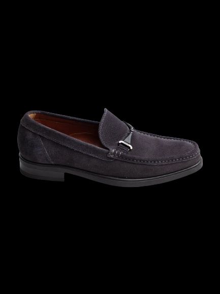 Excellent A.Testoni Blue Fabric Loafers Size 38.5 for Men