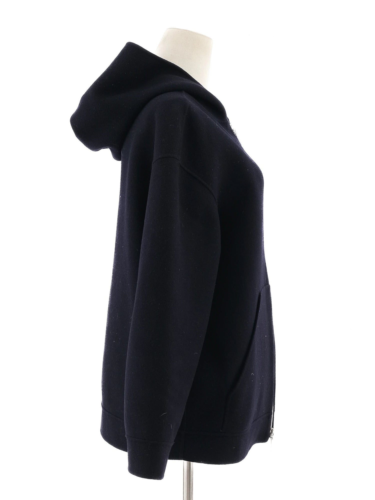 Max Mara Excellent Condition Navy Blue Wool Hoodie Size L