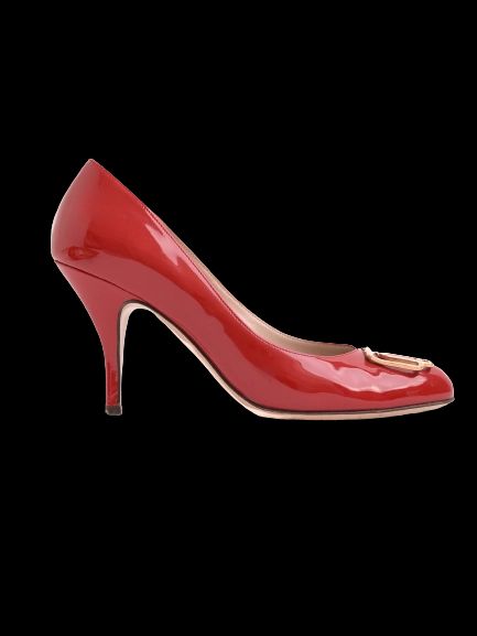 Excellent Salvatore Ferragamo Red Leather High Heels Size 37.5