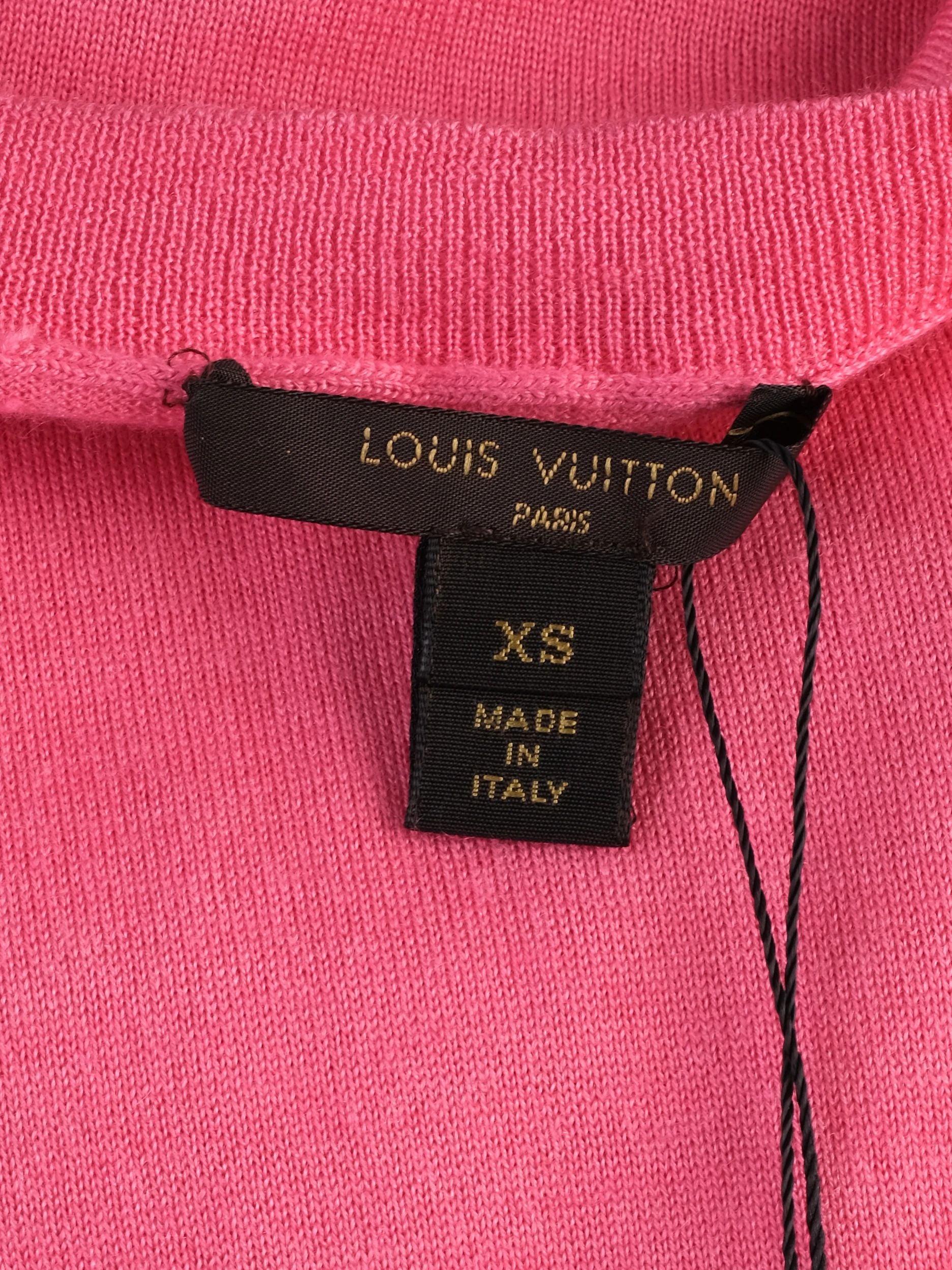 Excellent Louis Vuitton Pink Wool Sweater Size XS for Women