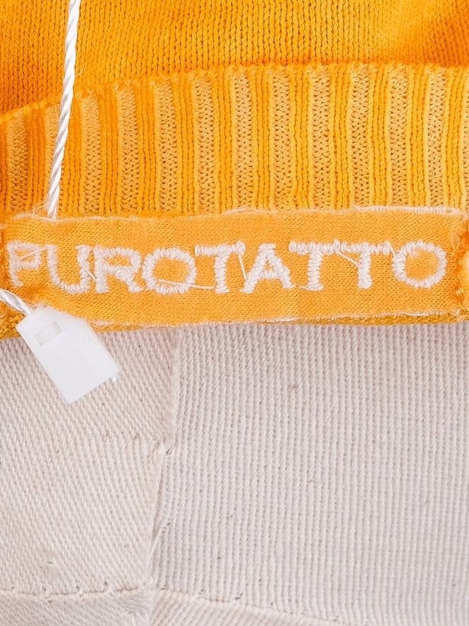 Excellent Purotatto Yellow Silk Knitted Cardigan for Women