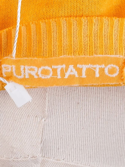 Excellent Purotatto Yellow Silk Knitted Cardigan for Women