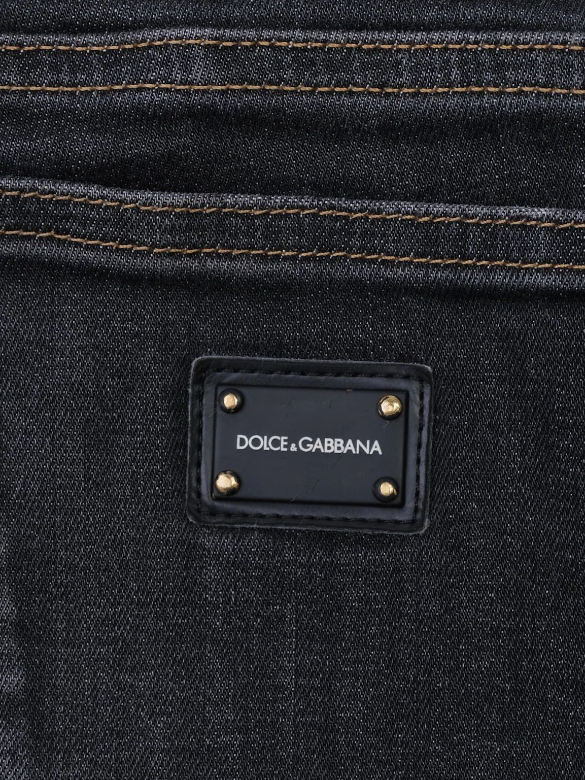 Excellent Dolce Gabbana Black Cotton Jeans Size 10 for Kids
