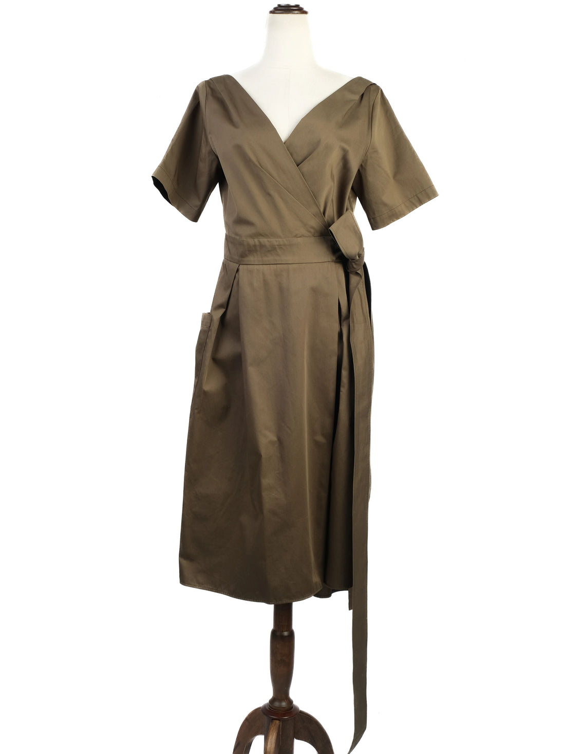 Excellent Weekend MaxMara Green Cotton Wrap Dress Size XL