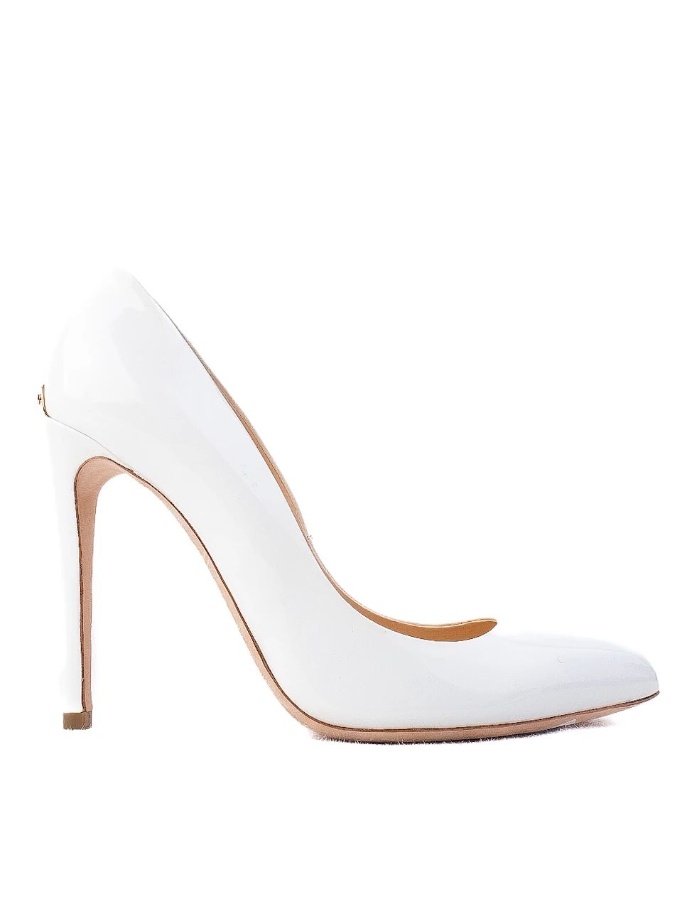 NEW Ballin White Leather High-Heeled Shoes Elegant Design