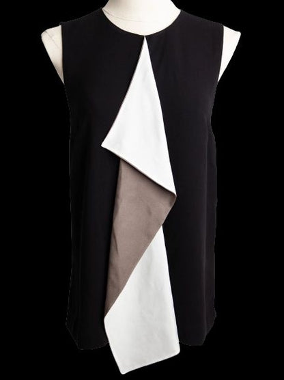 NEW Max Mara Black Viscose Dress XXS with Asymmetric Design