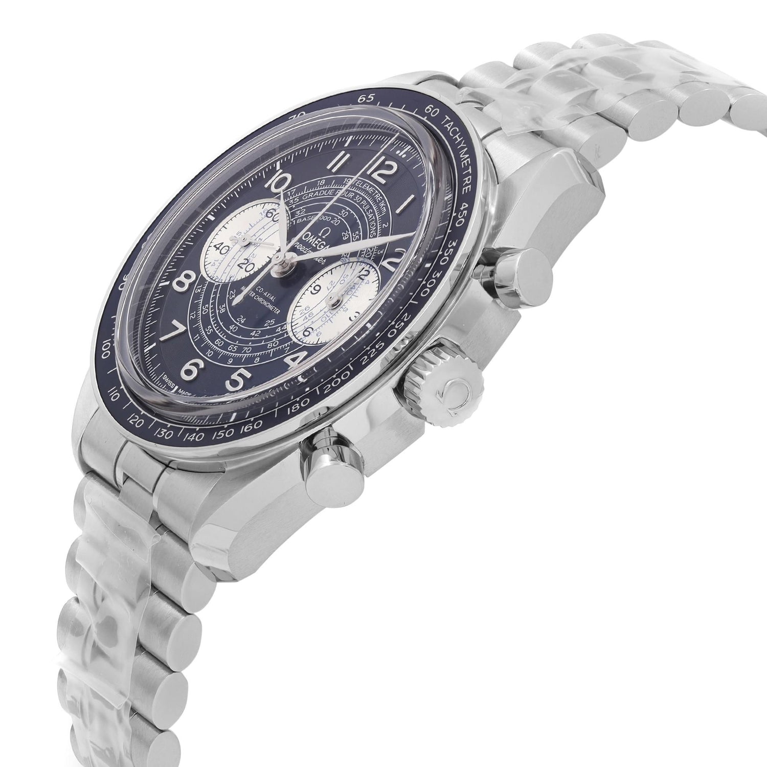 Omega Speedmaster Chronoscope Steel Blue Dial Mens Watch 329.30.43.51.03.001