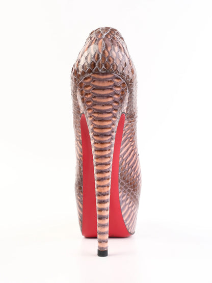 Excellent Christian Louboutin High Heels Red Sole Size 38 Leather