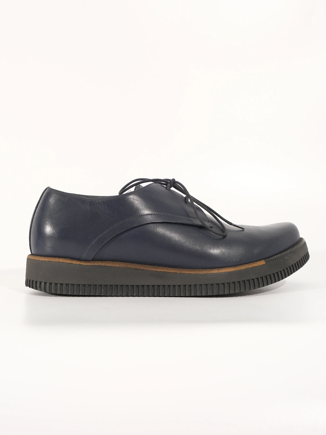 Perfect Lanvin Blue Leather Lace-Up Shoes Size 42 for Men