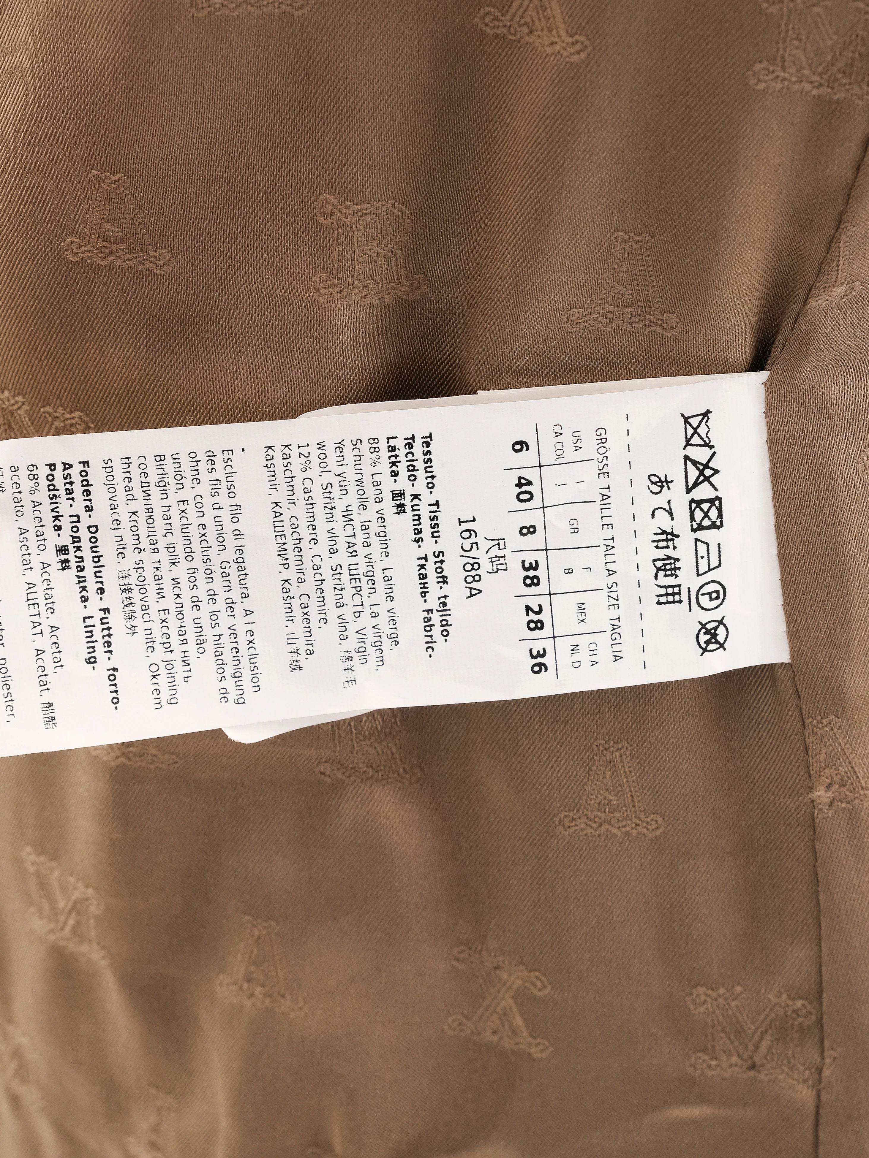 NEW Max Mara Gray Wool Tailored Coat Size M with High Collar