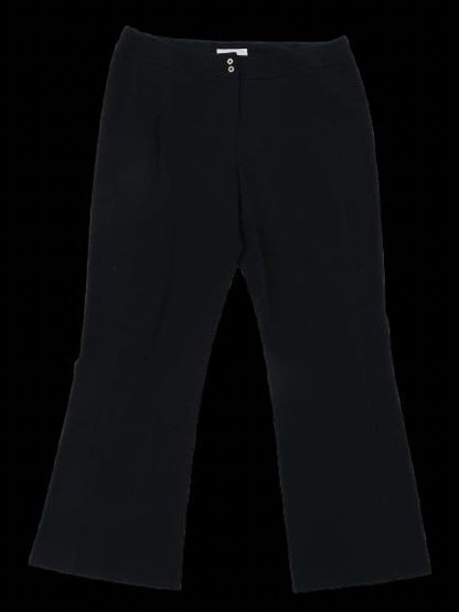 Excellent Marina Rinaldi Black Viscose Pants Size M Made in Italy