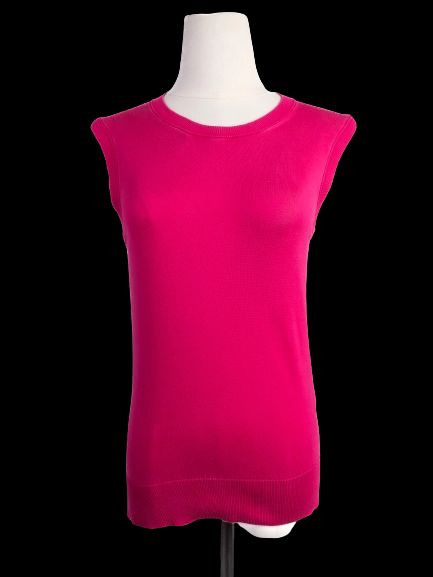 Excellent Dolce Gabbana Pink Silk Sleeveless Top Size S