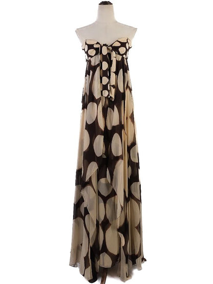 Excellent Diane von Furstenberg Strapless Polka Dot Dress Size S