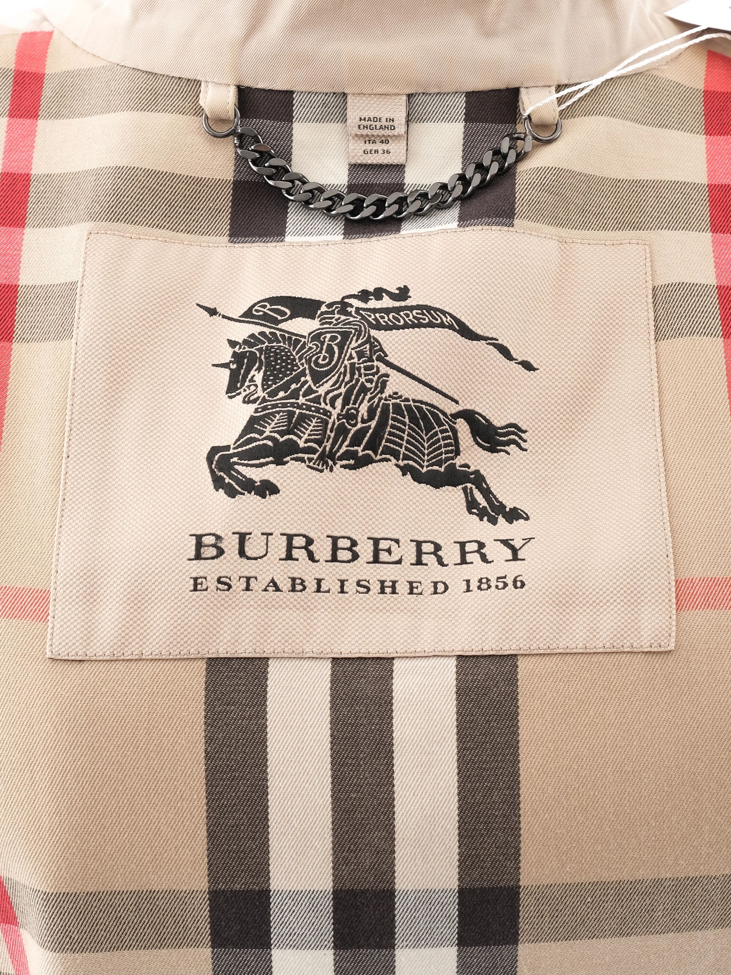 Excellent Burberry Orange Cotton Trench Coat Size S
