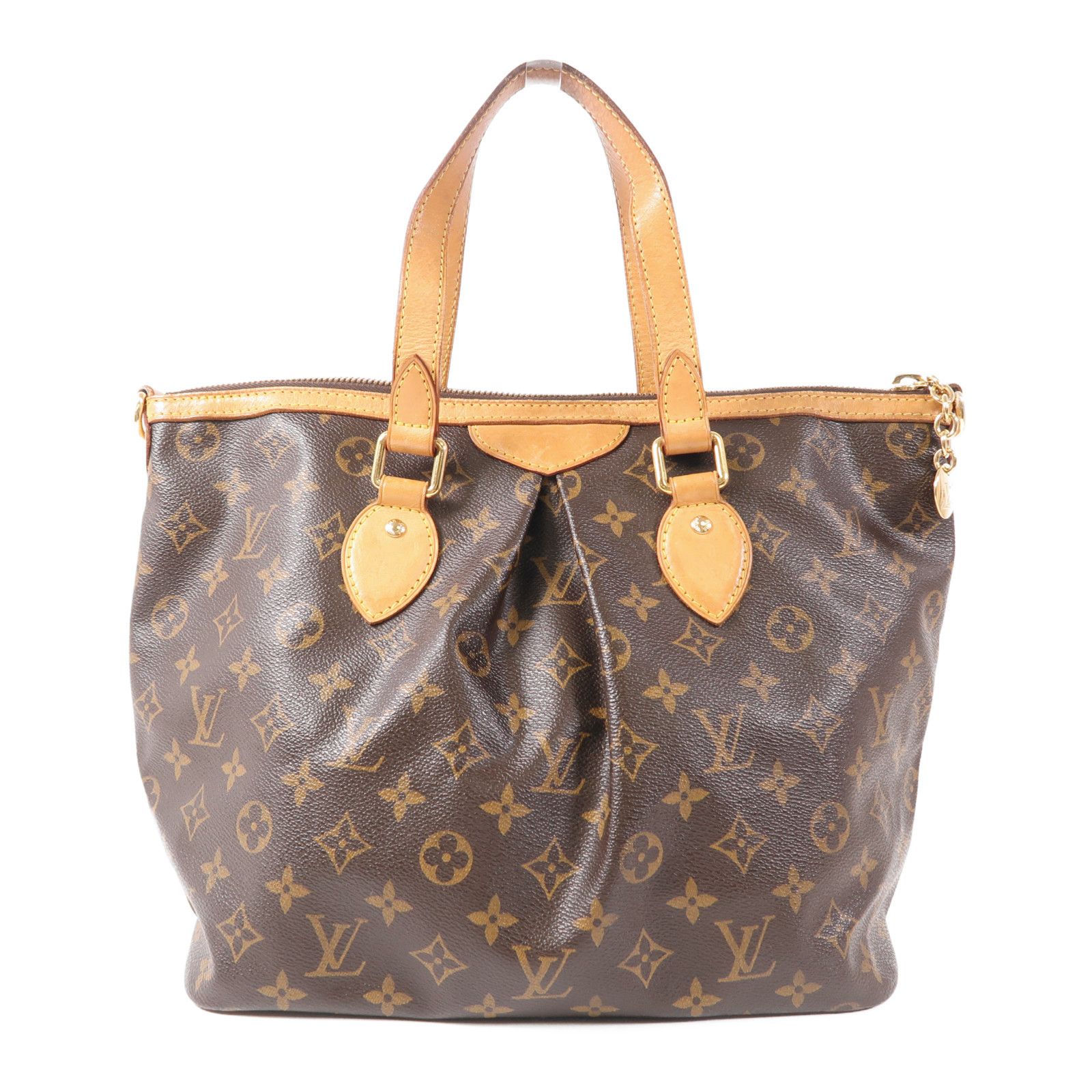 Louis Vuitton Monogram Palermo Pm Gold Hand-handed Bag For Shoulders And Backs Brown 2way Shoulder Bag M 40145