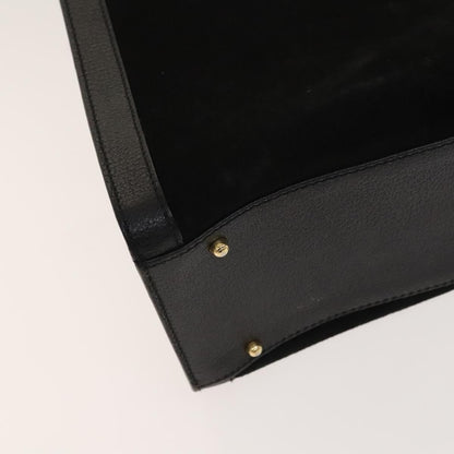 Gucci Bamboo Hand Bag Suede Black Gold 02 123 0260 Auth