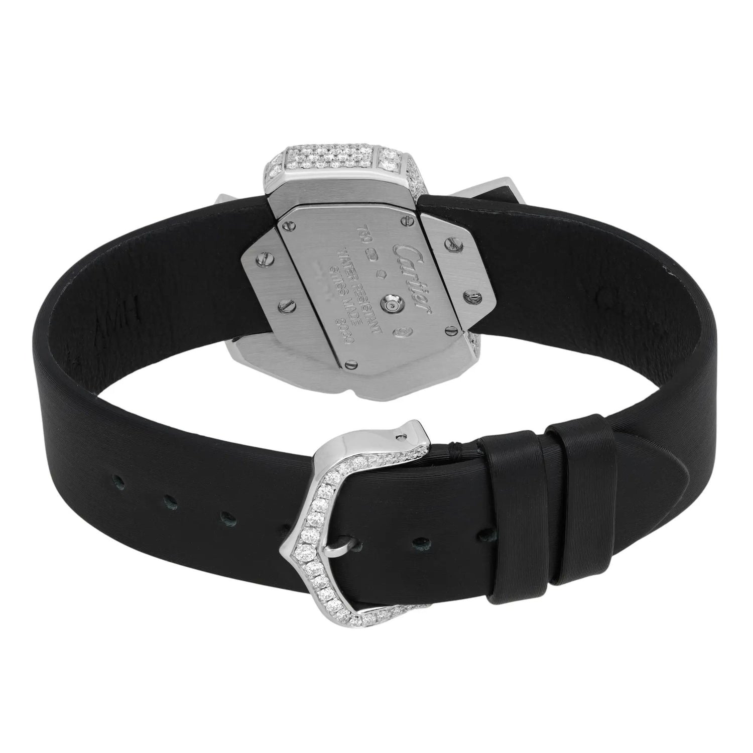 Cartier Libre Noeud 18K White Gold Silver Dial Diamonds Ladies Watch 3080