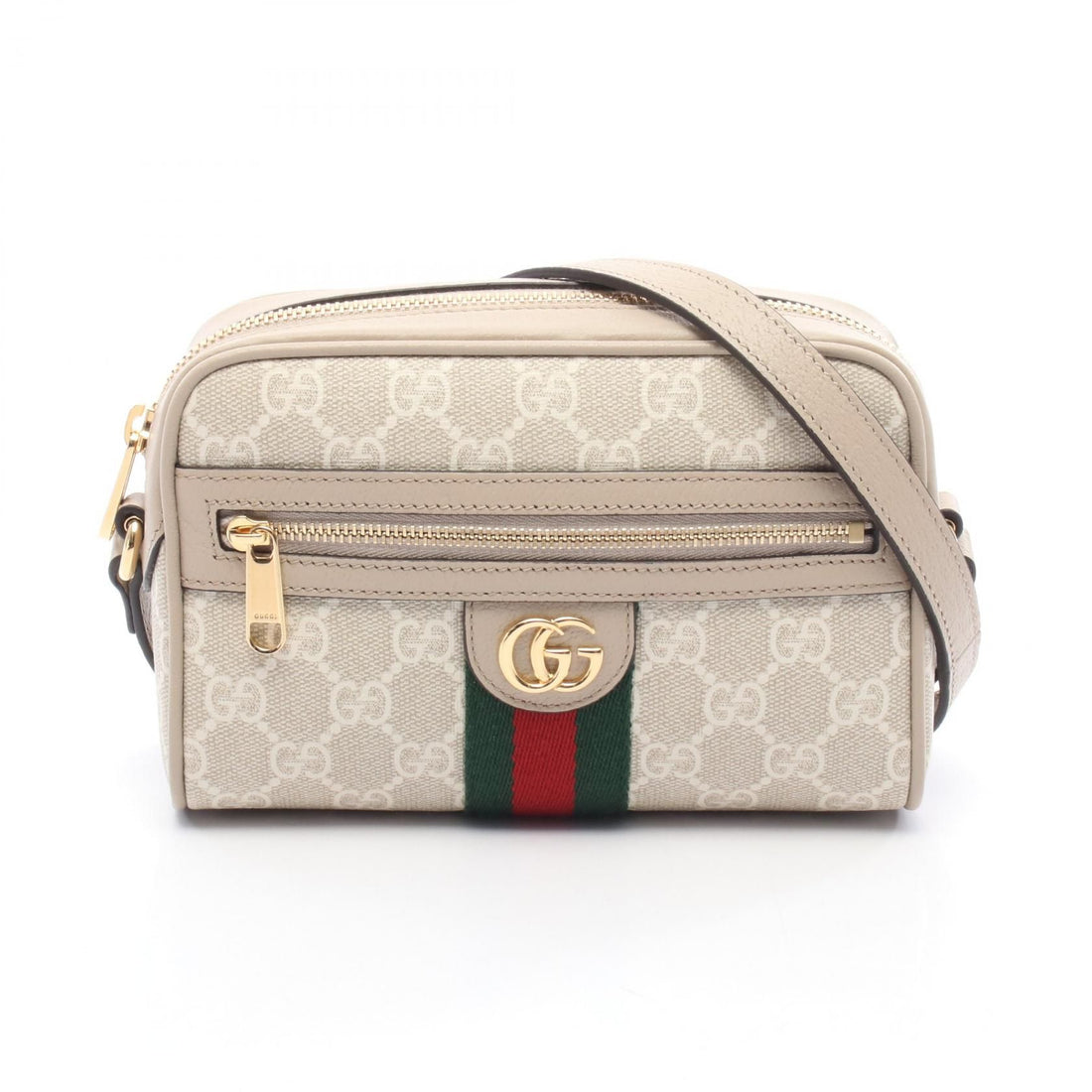 Gucci Ophidia Gg Supreme Mini Shoulder Bag Beige Green Red Pvc Coated Canvas 8163592zgmn 9643