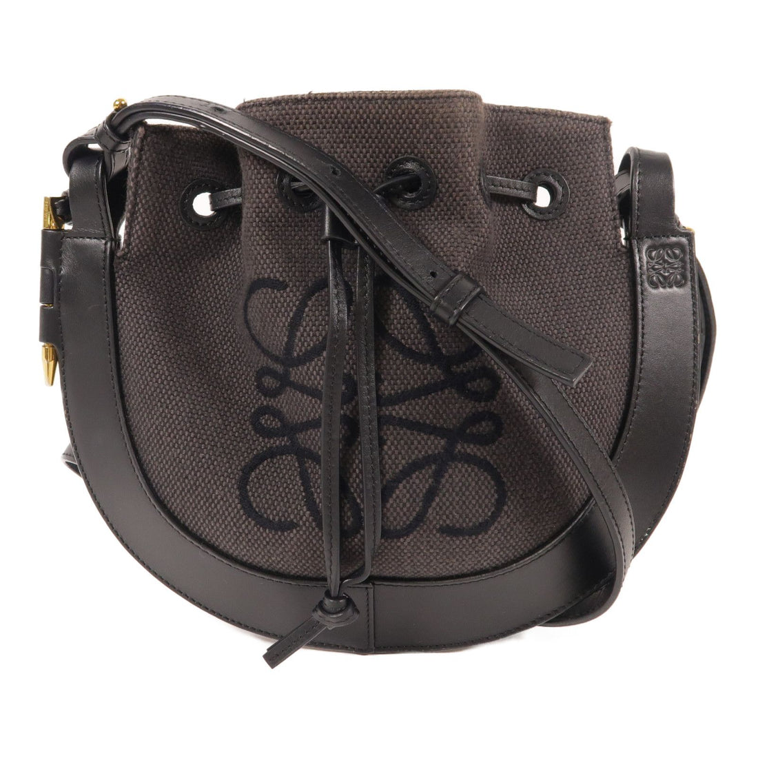 Loewe Canvas Shoulder Bag Black Canvas