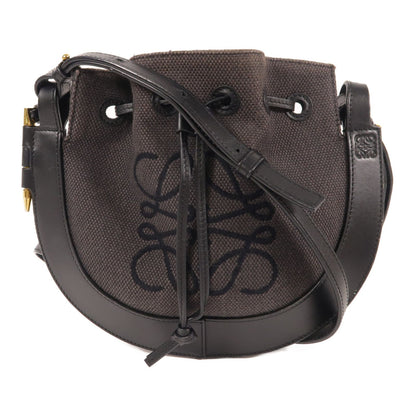 Loewe Canvas Shoulder Bag Black Canvas