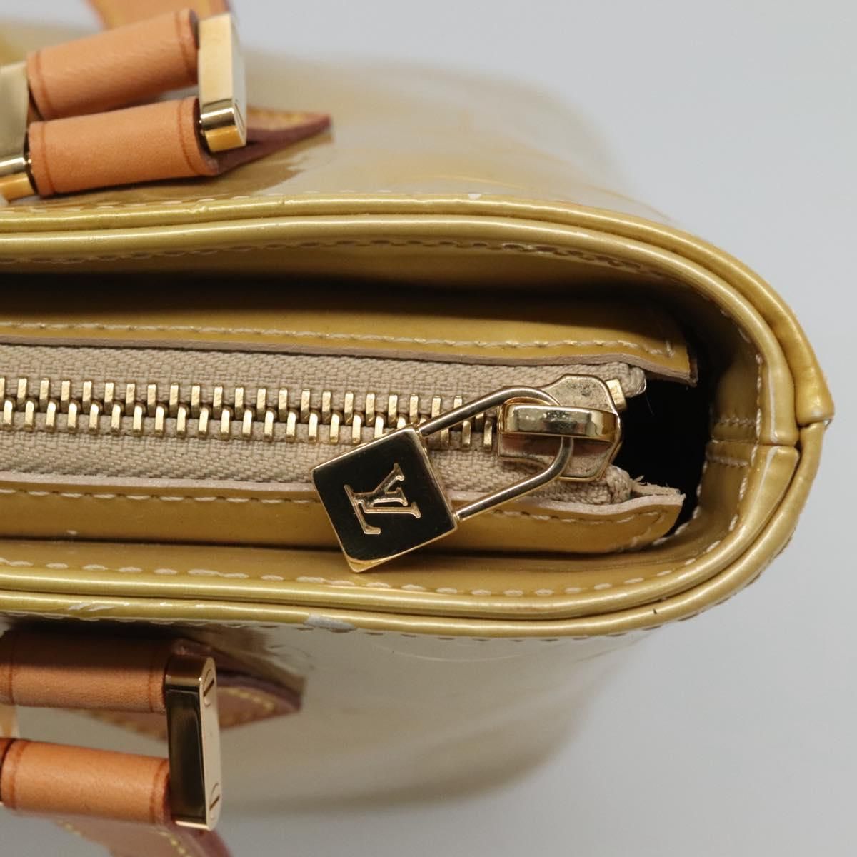 Louis Vuitton Vernis Houston Hand Bag Beige M 91004 Lv Auth