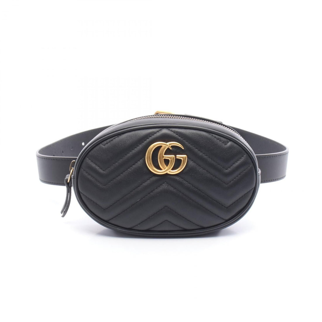 Gucci Gg Marmont Waist Bag Black Leather 476434