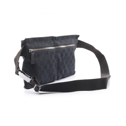 Gucci GG Monogram Double Pocket Belt Bag Black
