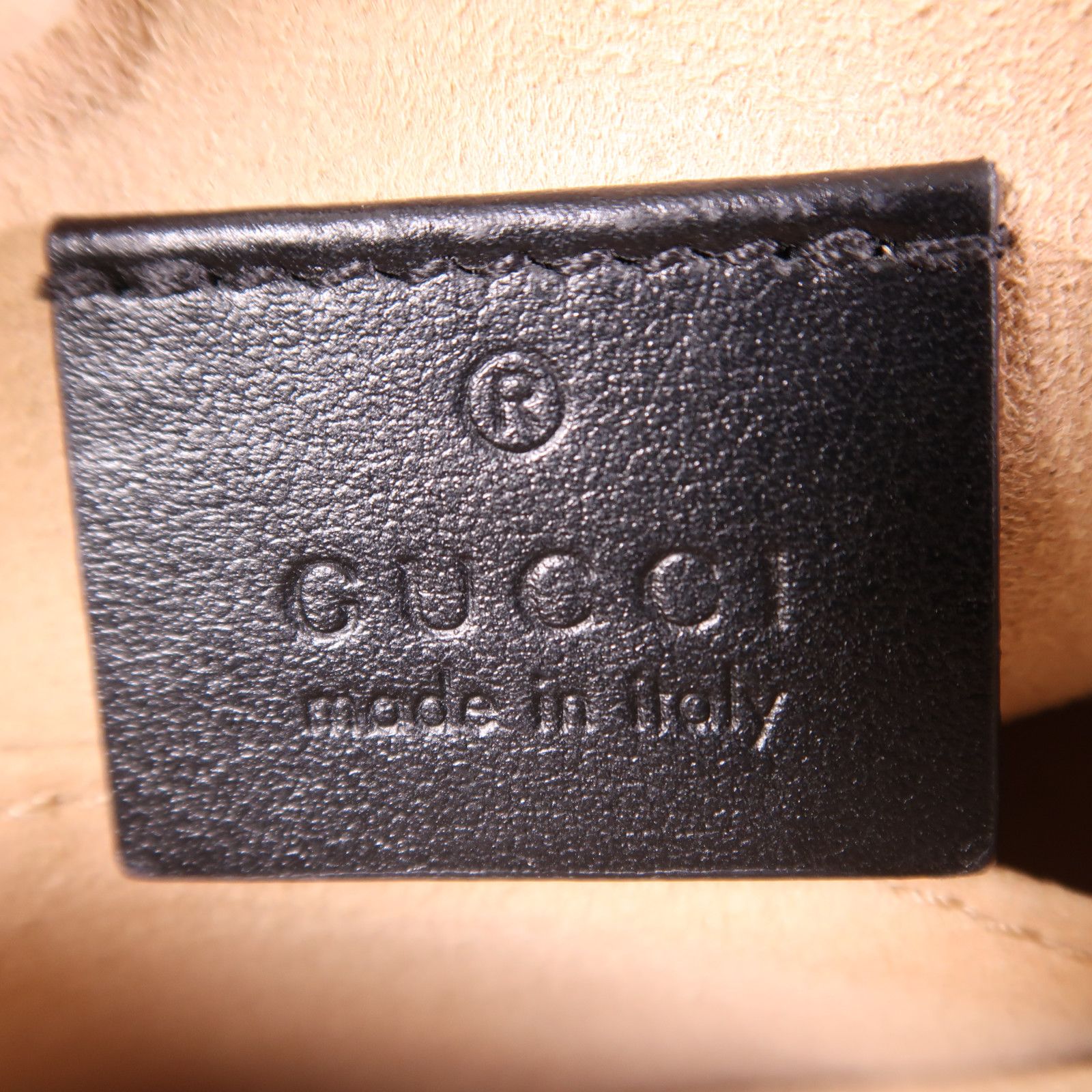 Gucci Sheepskin Leather Gg Marmont Hand-turned Shoulder And Back Bag 2way Shoulder Bag Black Lambskin (sheep Leat