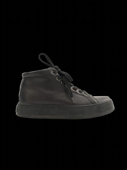 Excellent Max Mara Black Leather Sneakers Size 36.5 Women&