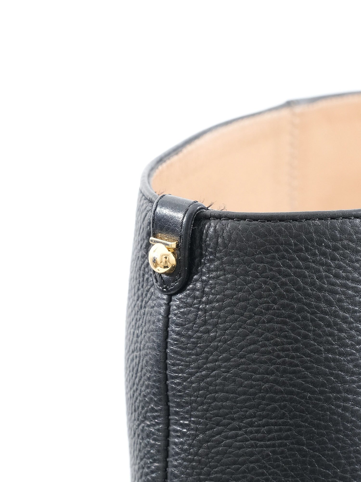 Excellent Salvatore Ferragamo Black Leather Knee-High Boots Size 39.5