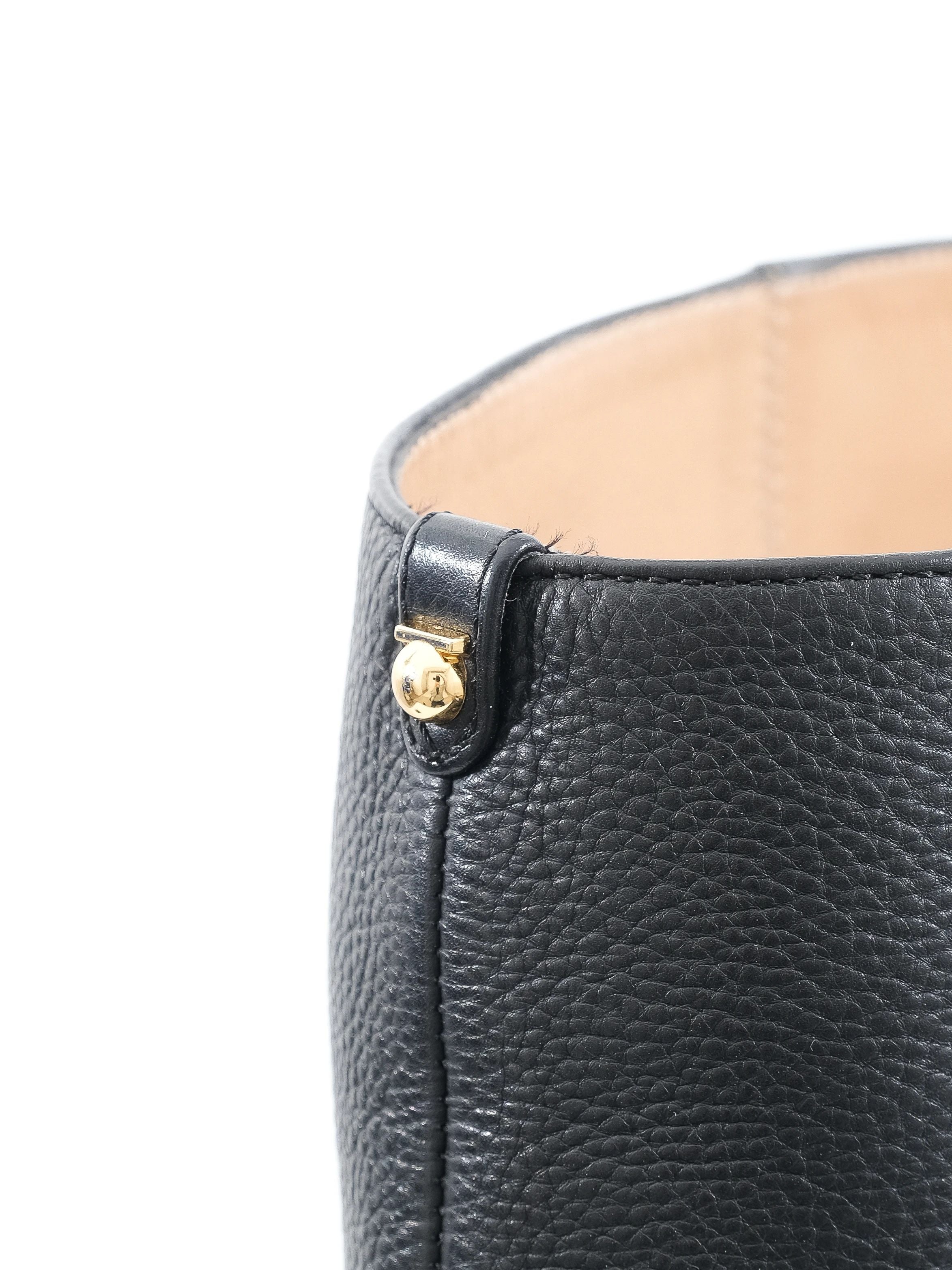 Excellent Salvatore Ferragamo Black Leather Knee-High Boots Size 39.5