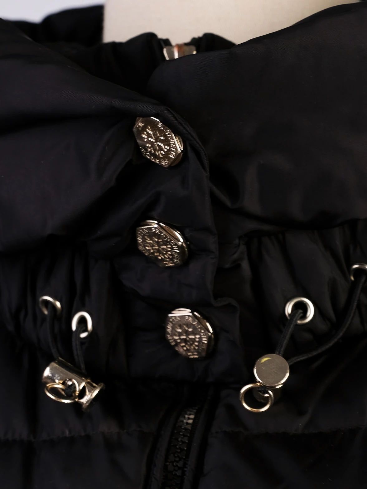 Excellent Elisabetta Franchi Black Nylon Puffer Jacket Size S