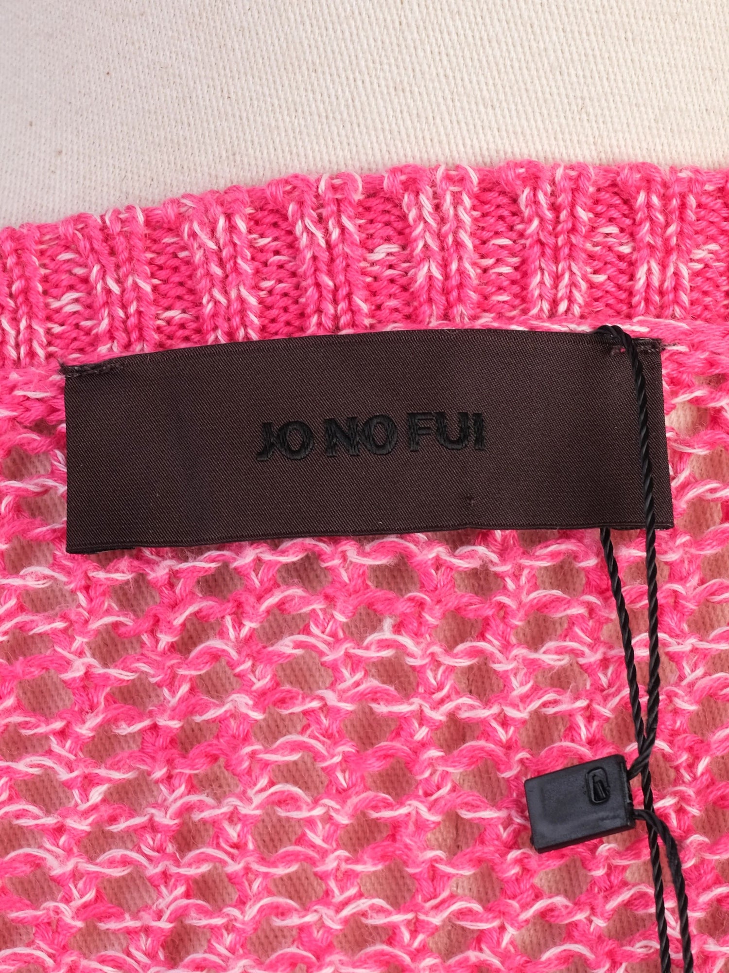 Excellent Jo No Fui Pink Cotton Natural Cardigan Size XS